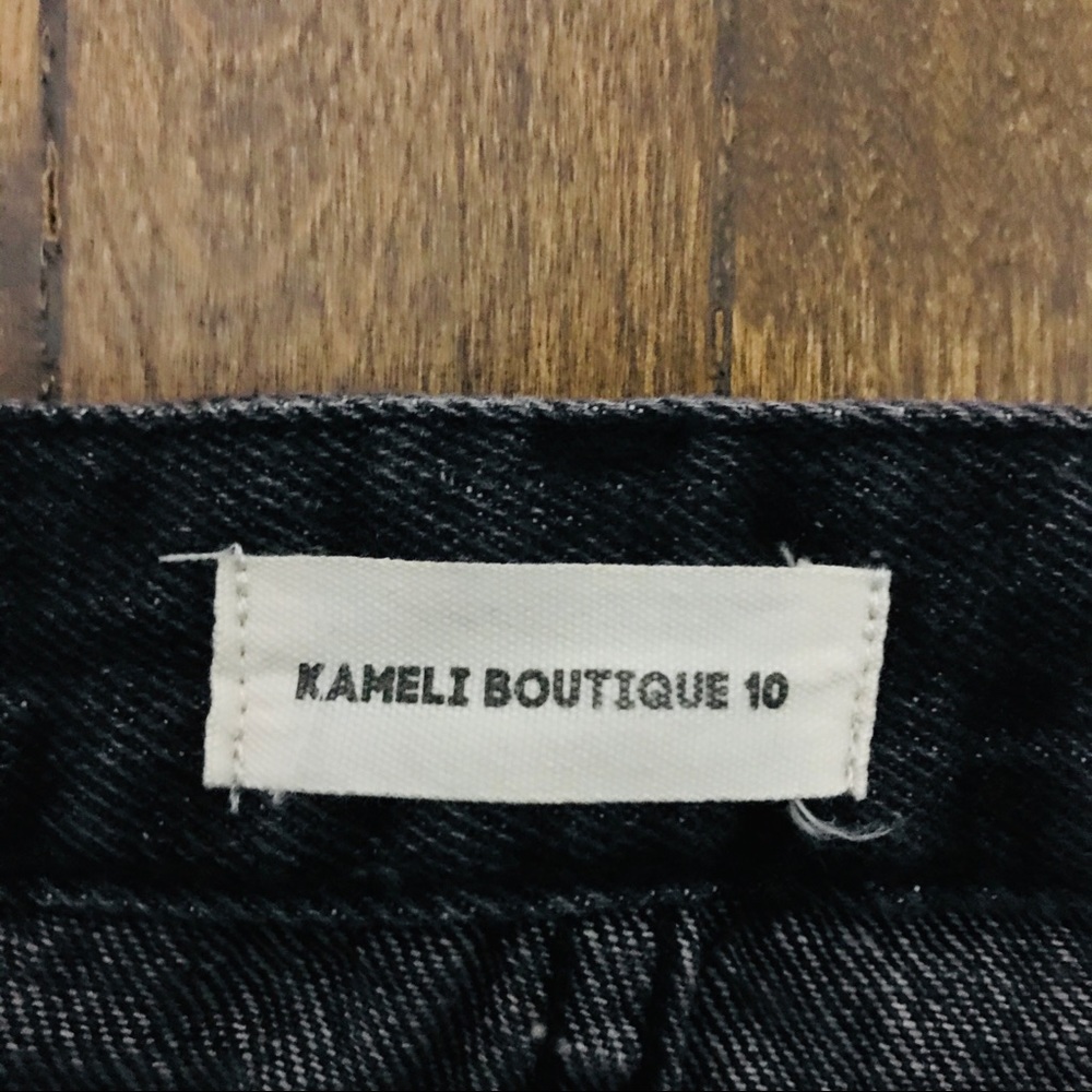 Black Denim Mini Skirt (M) - Picture 6 of 9